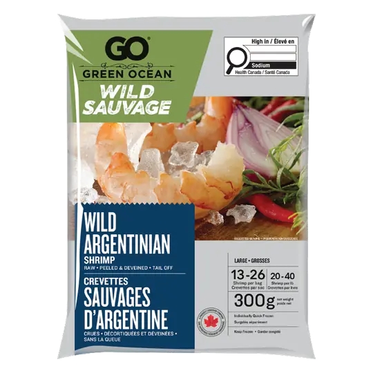 Frozen Raw Shrimp Tail-off 20/40 Count 300 g