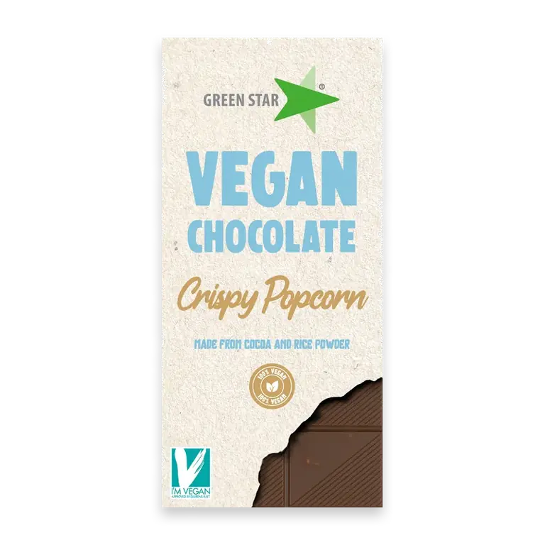 Choklad Vegan Ljus Popcorn 90g