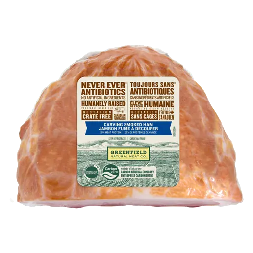 Greenfield Natural Meat Carving Smoked Ham Raised Without Antibiotics