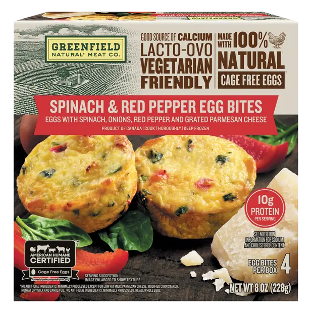 Spinach Red Pepper & Parmesan Egg Bites - 4 ct