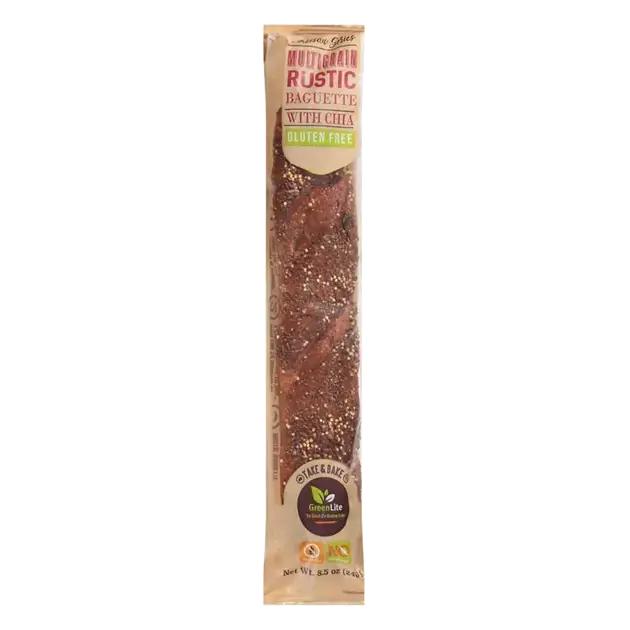 Baguette, with Chia, Gluten Free, Multigrain, Rustic