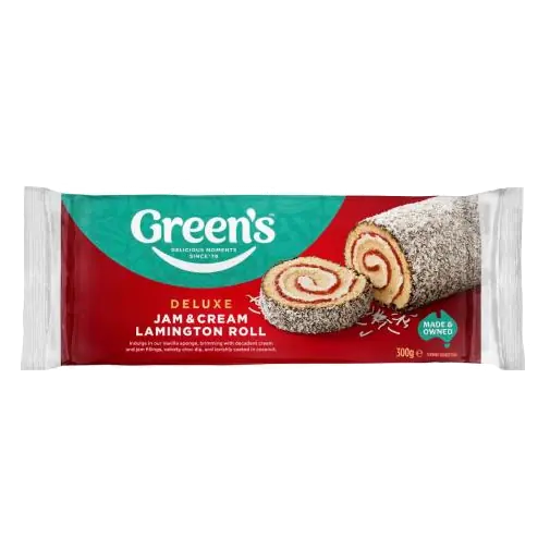 Deluxe Jam & Cream Lamington Cake Roll