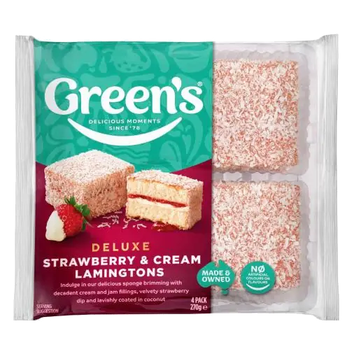 Deluxe Strawberries & Cream Lamingtons