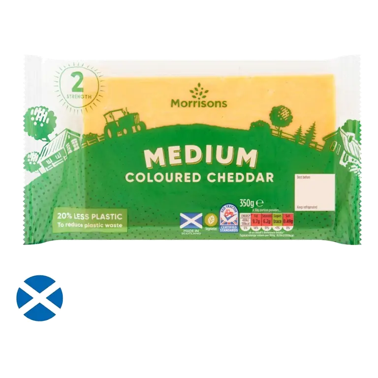 Morrisons Scottish Medium Cheddar Cheese 350g