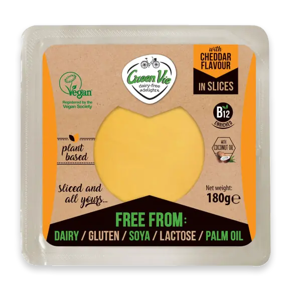 Slices Cheddar Flavour Vegansk