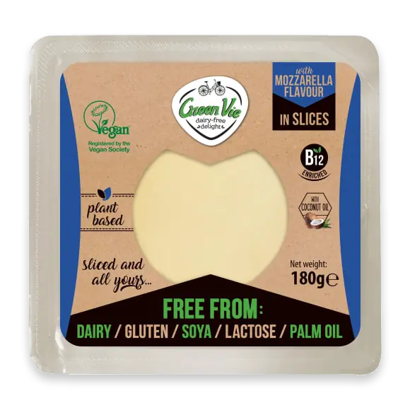 Slices Mozzarella Flavour Vegansk