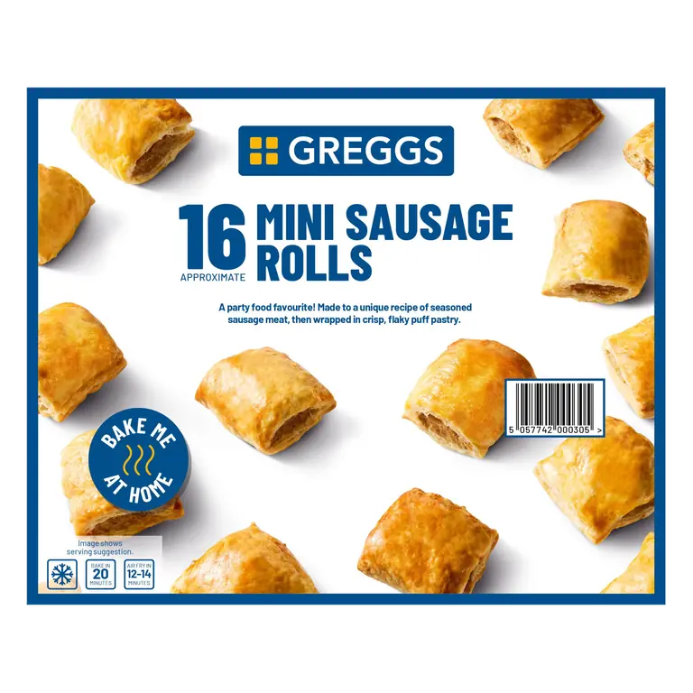 Greggs 16 Mini Sausage Rolls 433g