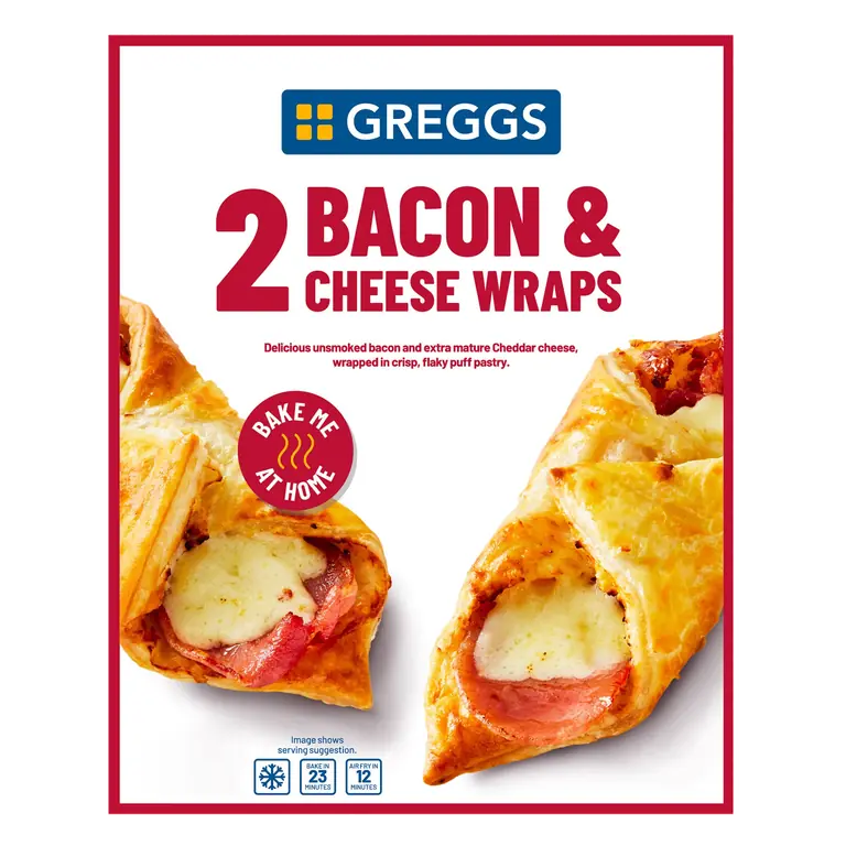 Greggs 2 Bacon & Cheese Wraps 194g
