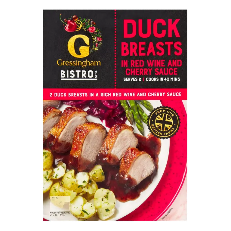 Bistro Duck Breasts with Red Wine & Cherry Sauce x2 400g