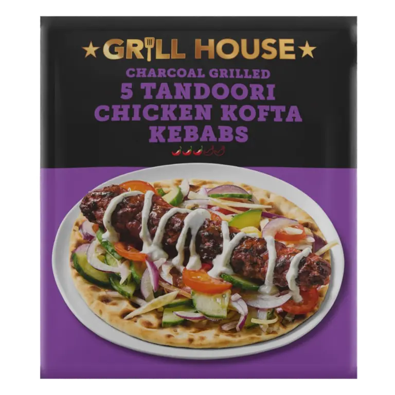 Grill House Charcoal Grilled 5 Tandoori Chicken Kofta Kebabs 250g