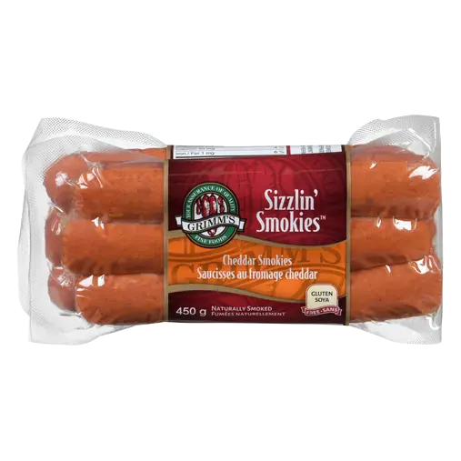 Gluten-Free Sizzlin Smokies Chedder 450 g