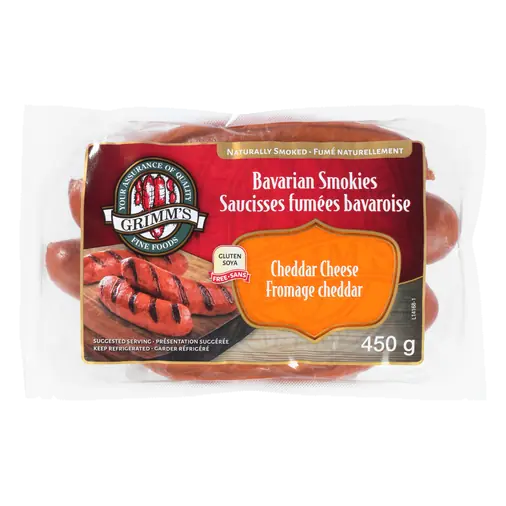 Grimm's Bavarian Smokies Cheddar Cheese 450 g