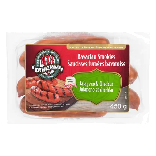 Grimm's Bavarian Smokies Cheddar & Jalapeno 450 g