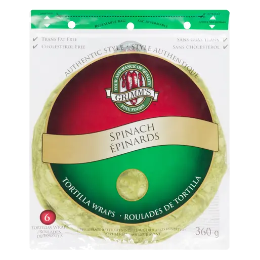 Spinach Tortilla Wrap 10 Inch 360 g