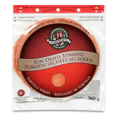Tortilla Wrap Sun Dried Tomato 10-Inch 360 g