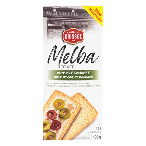 Melba Toast Olive Oil & Rosemary 400 g