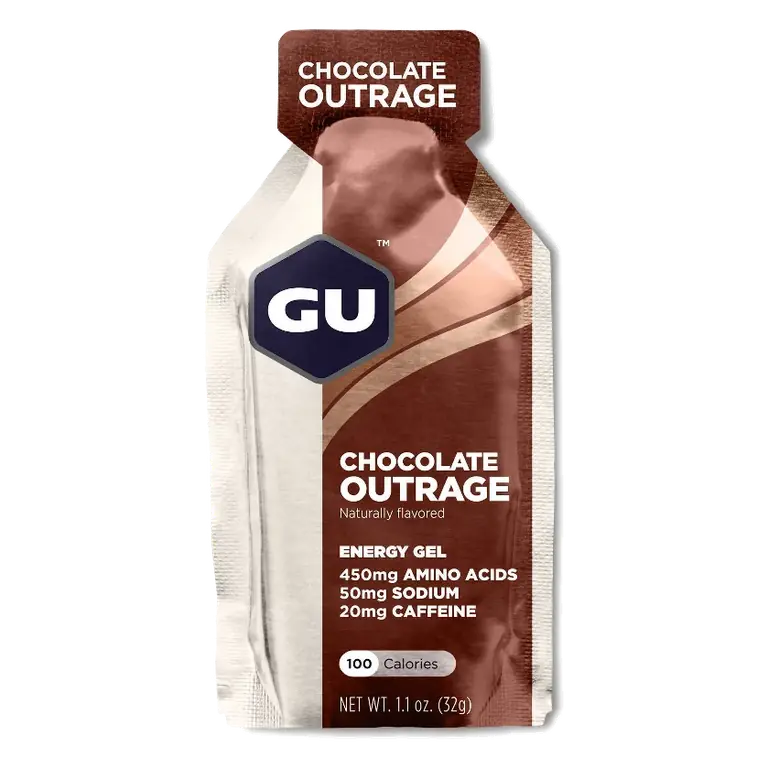 GU Energy Chocolate Outrage Nutrition Gel, 24ct