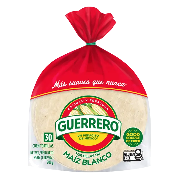 Gluten Free White Corn Tortillas 6 Inch - 30 ct