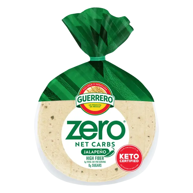 Zero Net Carbs Keto Jalapeno Flour Tortillas 4.5 Inch - 14 ct