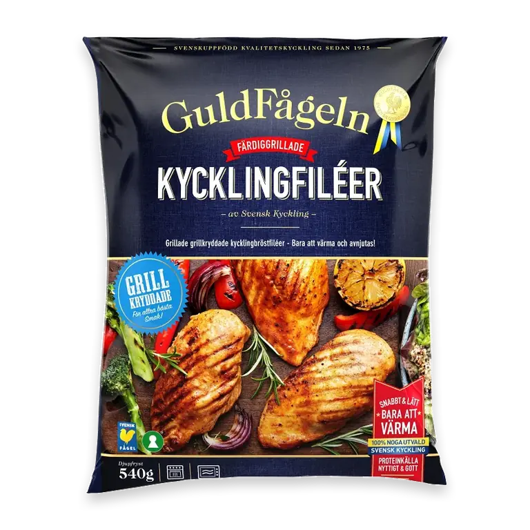 Grillade kycklingbröstfiléer grillkrydda Fryst 540g