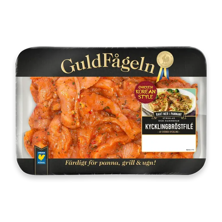 Kycklingbröstfilé Färsk Strimlad och Marinerad Korean Style 600g