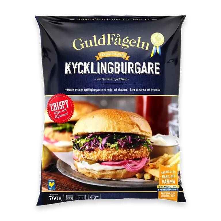 Kycklingburgare Fryst 8-p 760g