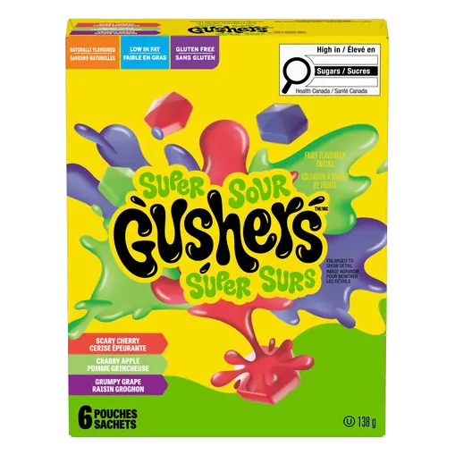 Betty Crocker Fruit Gushers Super Sour 138 g