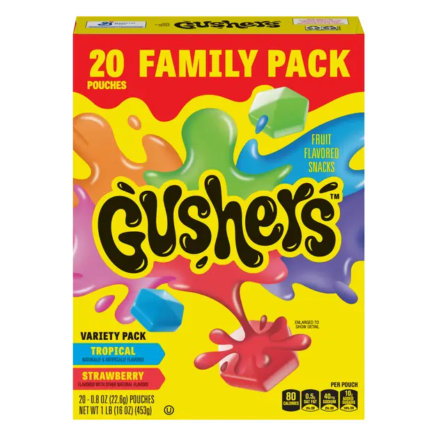 Fruit Gushers Variety Pack Strawberry & Tropical - 20 ct