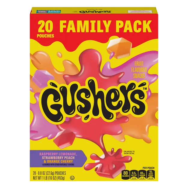 Raspberry Lemonade Strawberry Peach & Orange Cherry Fruit Snacks