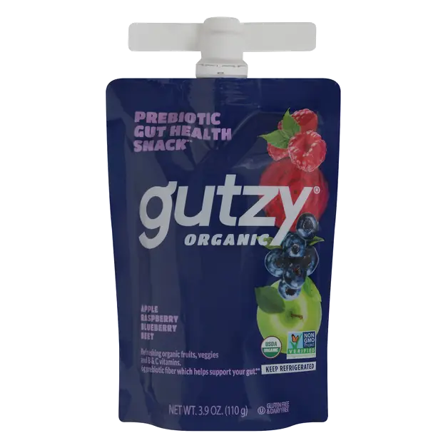 Organic Apple Raspberry Blueberry & Beet Gut Health Snack Squeeze