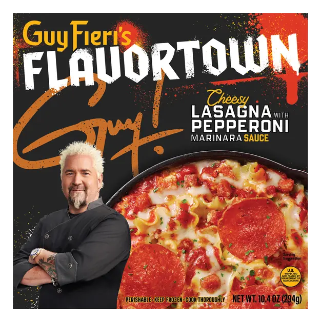 Guy Fieri's Flavortown Cheesy Lasagna w/Pepperoni Marinara Sauce Frozen