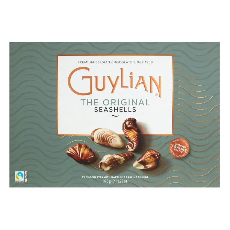 33 x The Original Seashells Chocolates with Hazelnut Praline Filling 375g
