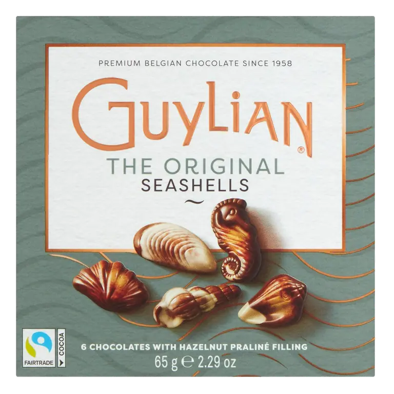 Fairtrade the Original Seashells Chocolates with Hazelnut Praliné Filling x6 65g