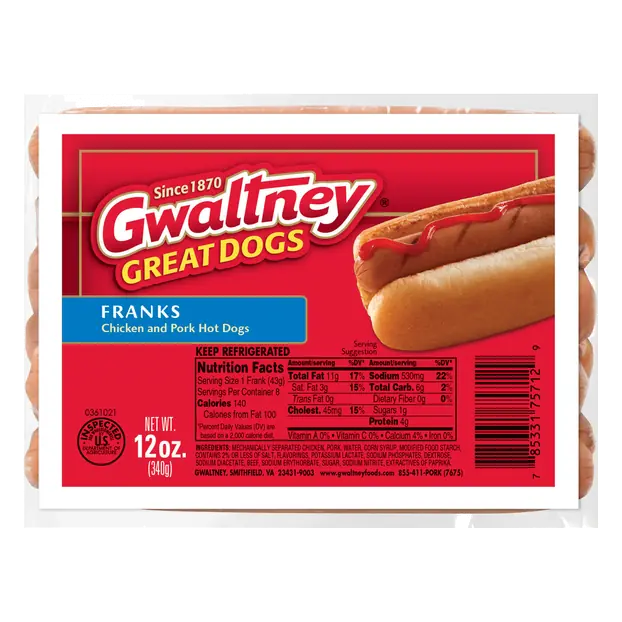 Great Dogs Chicken & Pork Franks - 8 ct