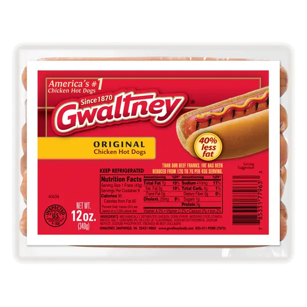 Original Chicken Hot Dogs - 8 ct
