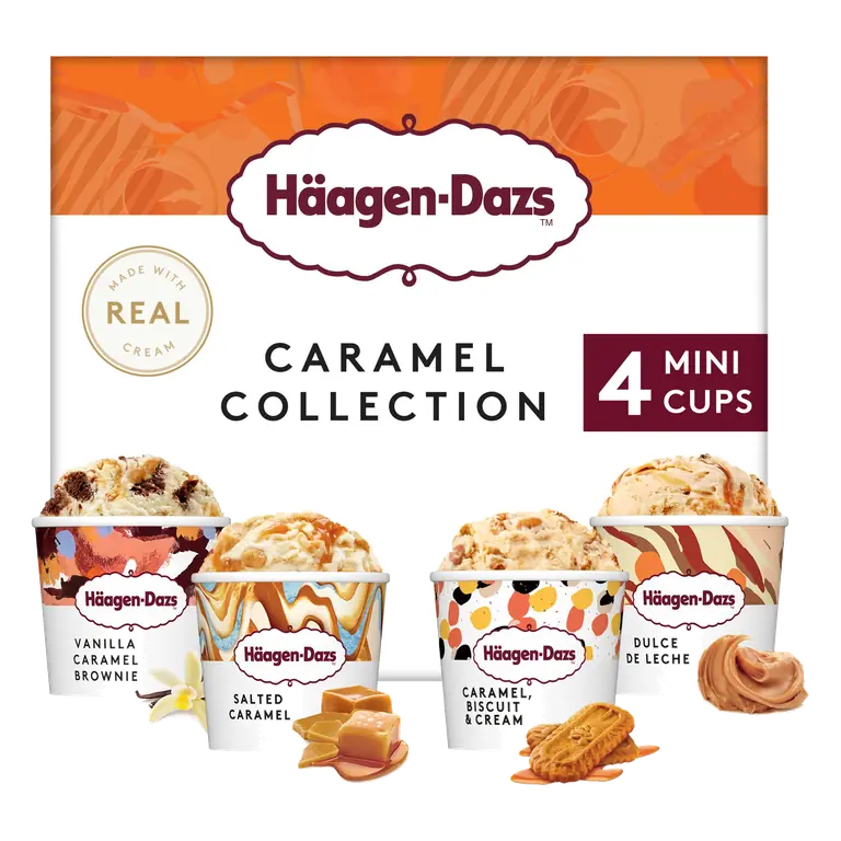 Haagen-Dazs Caramel Collection Mini Cup Ice Cream 4 x 95ml