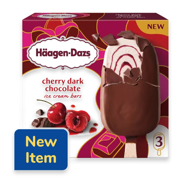 Cherry Dark Chocolate Ice Cream Bars, 3 Count