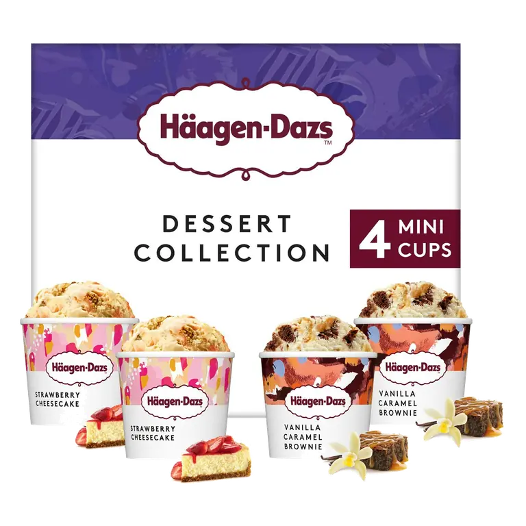 Dessert Collection Mini Ice Cream Tubs 4 x 95ml