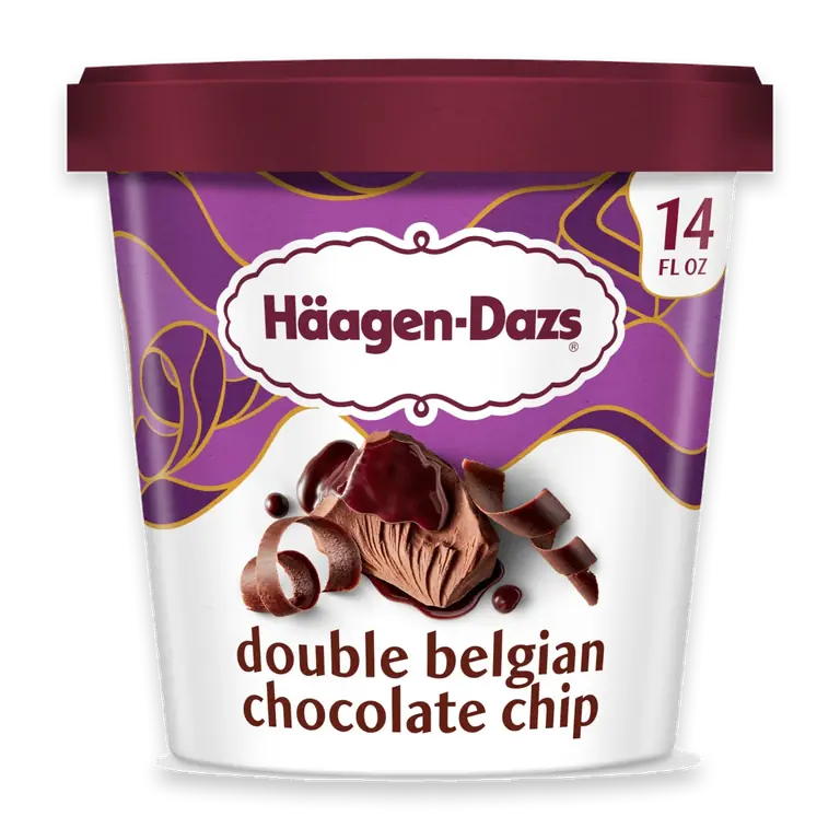 Double Belgian Chocolate Chip Ice Cream, 14 Oz.