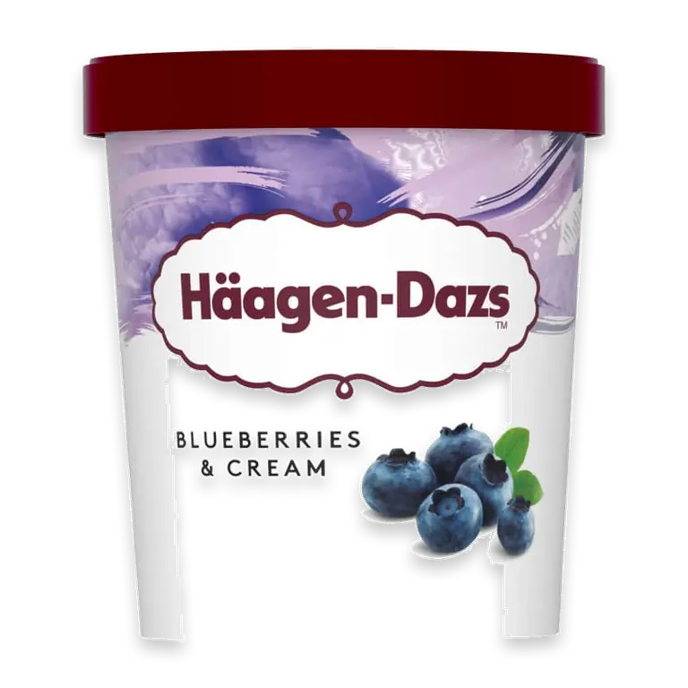 Glass Blueberries & Cream