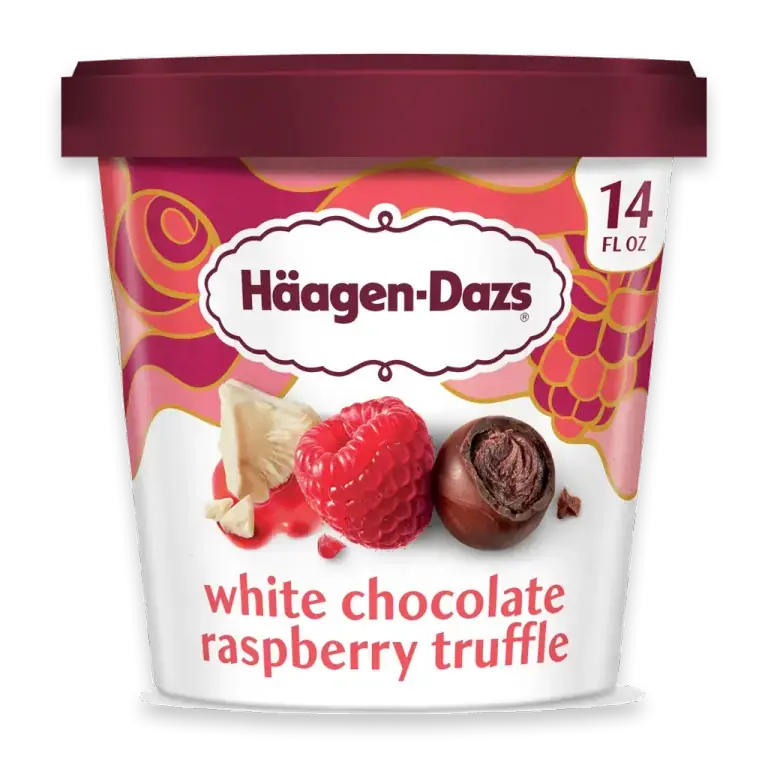 Häagen-Dazs White Chocolate Raspberry Truffle Ice Cream, 14 Oz.