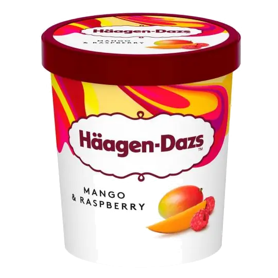Mango & Raspberry Ice Cream Tub