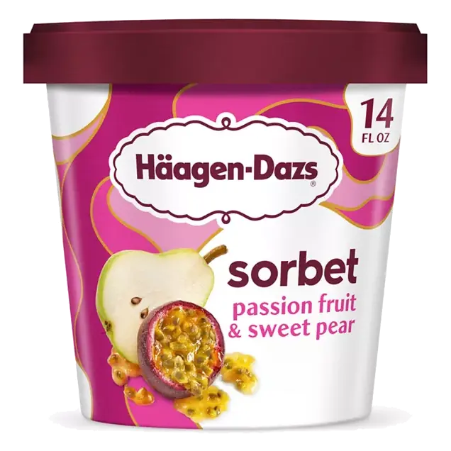 Passion Fruit and Sweet Pear Sorbet