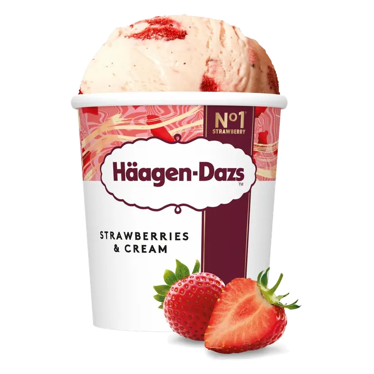 Strawberry & Cream Ice Cream