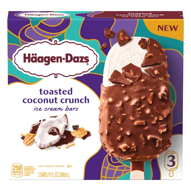 Toasted Coconut Crunch Ice Cream Bars - 3 ct