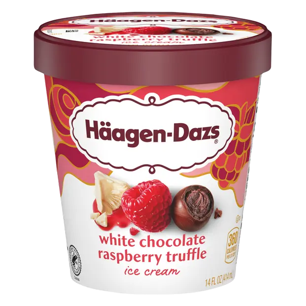 White Chocolate Raspberry Truffle Ice Cream