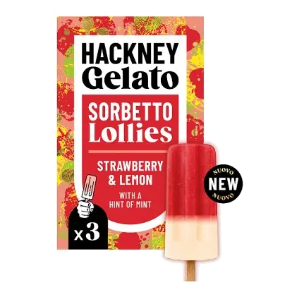 Strawberry & Lemon Sorbetto Lollies