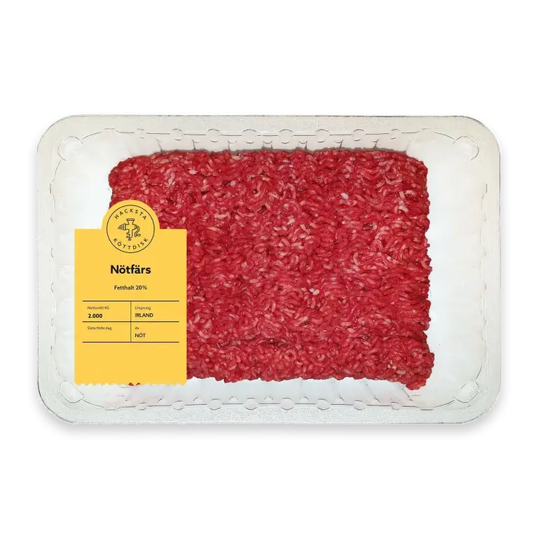 Nötfärs Färsk 20% Irland ca 2kg