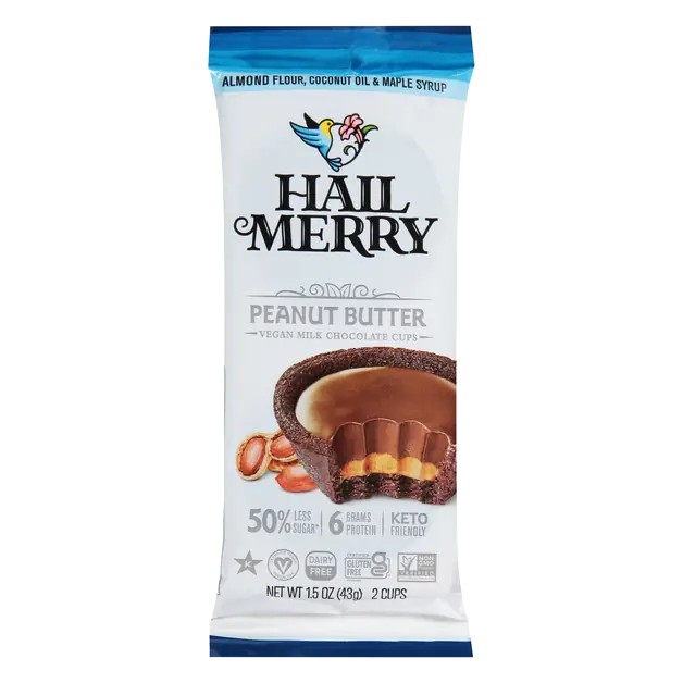 Peanut Butter Vegan Milk Chocolate Cups - 2 ct Refrigerated