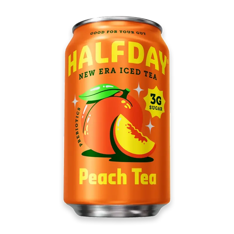 Halfday Peach Iced Tea Can
